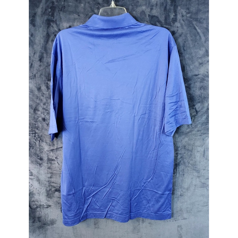 Vtg Masters Amen Corner 80s Polo  Shirt Men Large Blue Cotton Golf Hong Kong NOS - Picture 6 of 13